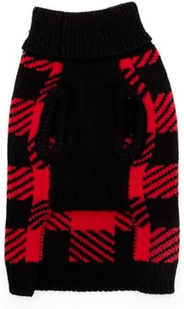 THE WORTHY DOG Sleeveless Pullover Pet Sweater, for Small Dogs, Buffalo