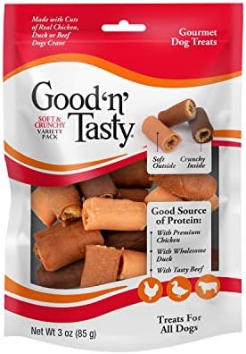 Good 'n' Tasty Soft & Crunchy Roll High Protein Dog Treat, 3 oz