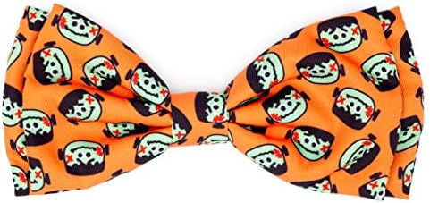 THE WORTHY DOG Halloween Patterns Pet Bow Ties for Dogs & Cats, Frank