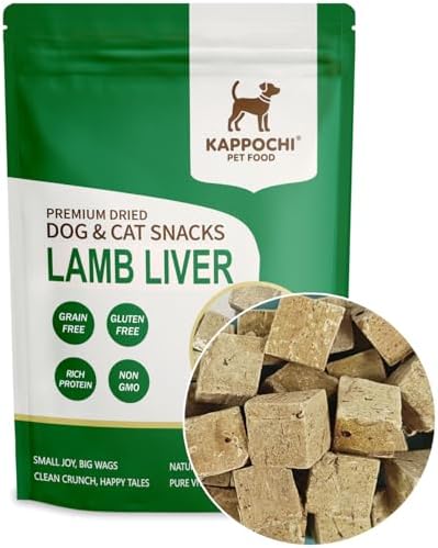 Freeze-Dried Lamb Liver Cube Dog Treats, 3.5oz(100.0g), 100% Single Ingredient, High Protein Training Treats, Natural & Raw, No Additives, Grain Free, Gluten Free