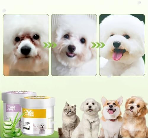 Natural Plant-Based Cleaning Wipes for Pet Eyes and Ears,200 Sheets，Eye