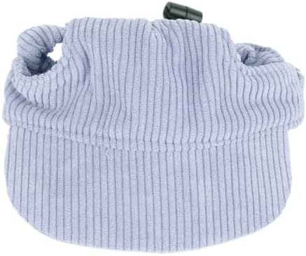 Pet Sun Hat for Dogs and Cats, Corduroy Baseball Cap with Adjustable Chin Drawstring, Ear Cutouts, Summer Outdoor Shade(S,Blue)