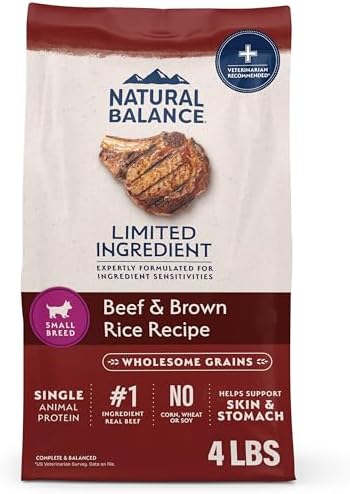 Natural Balance Limited Ingredient, Small Breed, Beef & Brown Rice, 4 lb