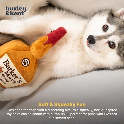 Huxley & Kent Power Plush Squeaky Dog Toy, Barker's Mark, Large