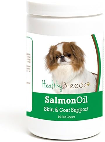 Healthy Breeds Japanese Chin Salmon Oil Soft Chews 90 Count, Brown