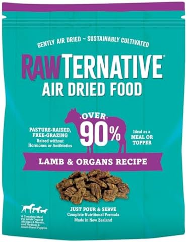 Grandma Mae's Country Naturals RawTernative Air Dried Dog Food 1 LB Lamb and Lamb Organs Recipe