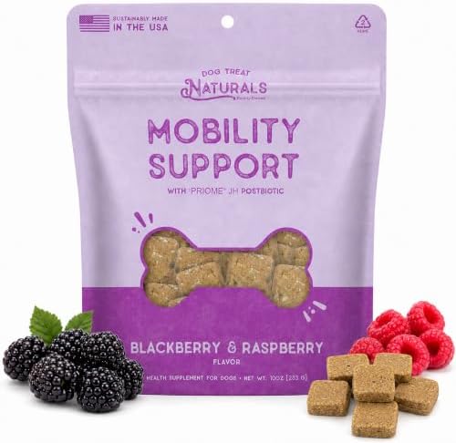 Dog Treat Naturals Skin Support Postbiotic Dog Treats 10oz | Dog Supplement for Joint Health, Sensitive Skin, Season Allergies | BlackBerry & Raspberry