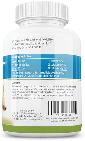 Dr. Buzby's Encore Mobility Hip and Joint Supplement for Senior Dogs