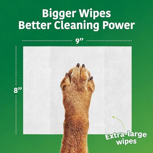 Inspire Naturals Pet Wipes for Dogs and Cats 100% Natural Plant Based with Organic Antioxidants, Dog Wipe Cleaning Deodorizing | Puppy Wipes | Dog Wipes for Paws and Butt (400ct - 8 Pack)
