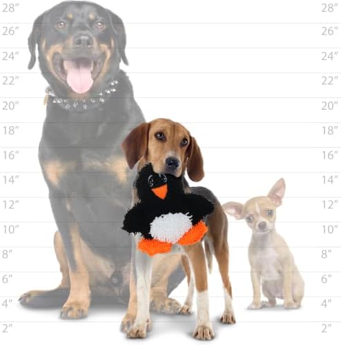 MIGHTY® 2 Pack Microfiber Medium Penguin Ultra Durable Plush Dog Toy