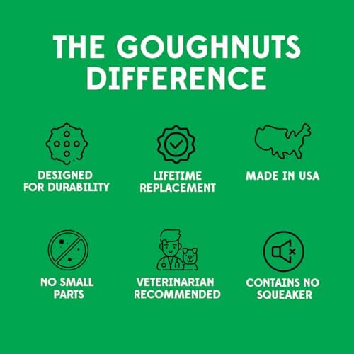 Goughnuts Medium Water Stick – Floating Dog Toys for Water Fetch, Interactive Heavy Duty Dog Pool Toy for Aggressive Chewers, Natural Reinforced Rubber Float, USA Made, 30-70 lbs Dogs