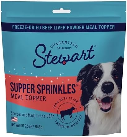 Stewart Supper Sprinkles Dog Food Topper, 100% Beef Liver, 2.5 oz