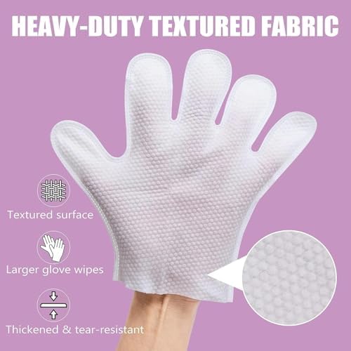 Pet Bath Wipes for Dogs and Cats - 10 Pcs Dog Cat Grooming Gloves Wipes - Gentle Cleaning Fur, Face, Ear, Eye, Paws and Butt - Thick Puppy Wipes (4pcs/2pack)