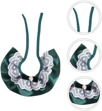 Cat Lace Collar with Pearl Bow, Adjustable Polyester Neckwear for Cats