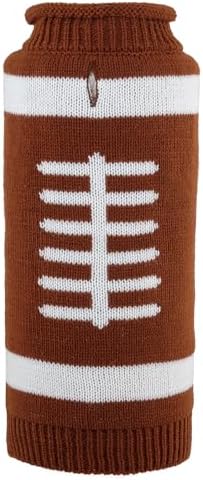 THE WORTHY DOG Sleeveless Pullover Pet Sweater, for Small Dogs, Football