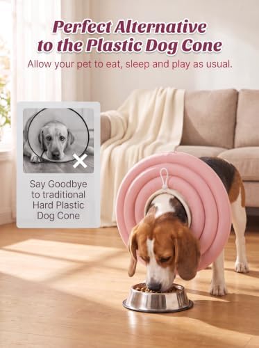 Soft Dog Cones, Recovery Dog Donut Collar After Surgery-Cone of Shame Alternative, Pet Elizabethan E-Collar Anti-Bite Lick Wound Healing Adjustable for Small Large Medium Dogs, 2XL
