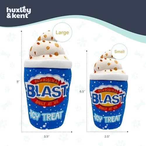 Huxley & Kent Power Plush Squeaky Dog Toy, Arctic Blast Treat, Small