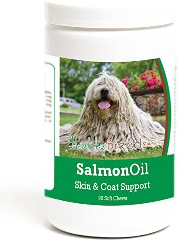 Healthy Breeds Komondorok Salmon Oil Soft Chews 90 Count, Brown