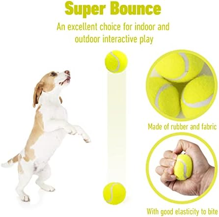PetPrime 6PCS 2" Tennis Balls, Suitable for Mini Dog Automatic Ball Launcher Interactive Dog Fetch Toy Pet Ball Thrower Throwing Game Launcher