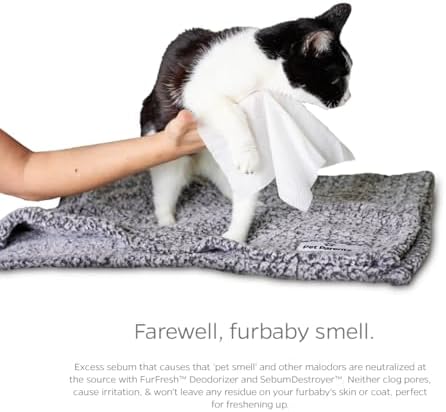 Cat All Purpose Pet WiPees™ – 100 Daily Cat Bath Wipes, All Natural Cat Wipes for Ears, Fur & Folds, Gentle Pet Wipes for Cats, pH-Balanced to Cats Specific Skin & Biome (Calming, 100ct)