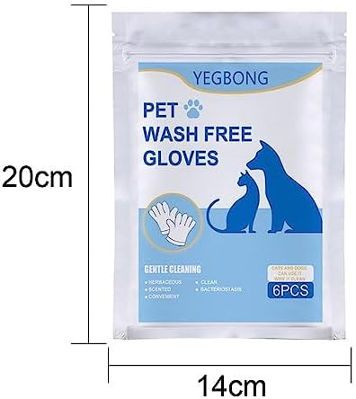 12 Pieces Grooming Gloves Pet Grooming Gloves Bath Wipe Non Woven Glove Wipe Hair Removal Quick Cleaning Suitable for Dogs Cats Puppy