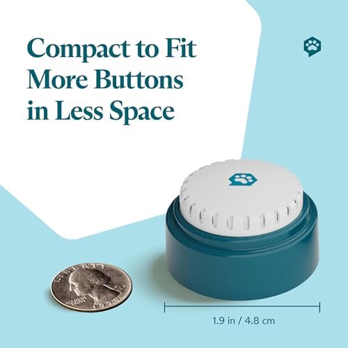 FluentPet Speak Up Dog Buttons for Communication, (12 Recordable Buttons) with Pre-Installed Batteries, Clearer Upward-Facing Sound, Training Buzzer for Dogs & Cats, Talking Pet Buttons for Training