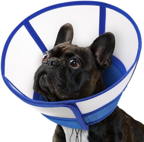 Queenmore Dog Cones for Medium Dogs, Soft Dog Cone for Wound Protection