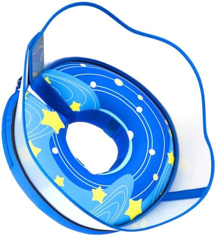 EMUST Raised Dog Cone Collar to Stop Licking, Inflatable Dog Donut Collar, Upgraded Transparent Protective Cover, Effectively Preventing Dogs from Licking Wounds, Not Affecting Eating or Activities