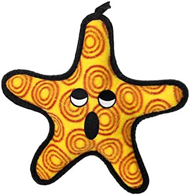 TUFFY® 5 Pack Starfish, Squid, Pig, Rabbit and Gear Ring Plush Dog Toys