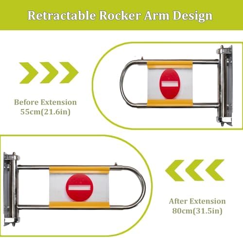 Heavy Metal Swing Safety Gate - Spring-Loaded One-Way Door, Auto Closing for Child & Pet Safety, Durable & Secure Entrance Solution, Easy Install, Indoor/Outdoor Use