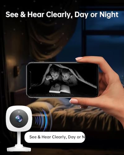 Armorcope WiFi Cameras for Home Security,2K Indoor Home Camera with AI Motion Detection,Night Vision, 2-Way Audio for/Pet/Dog/Baby Monitor, Cloud & 24/7 SD Recording, Phone App (2Pack)