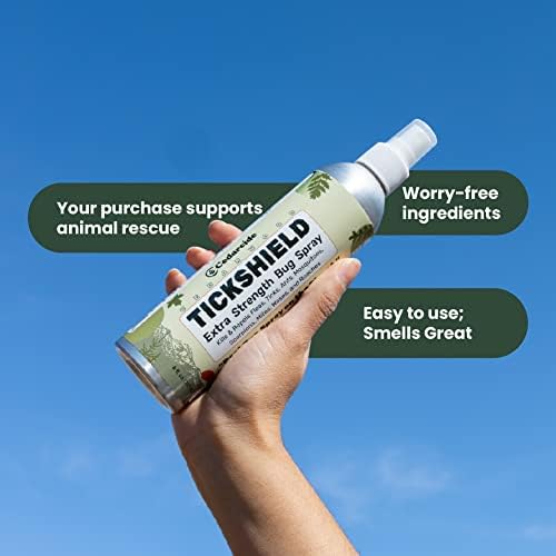 Cedarcide Tickshield Extra Strength Tick & Mosquito Repellent Spray, 4 oz