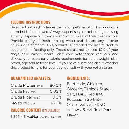 Good 'n' Fun Roll Long-Lasting Dog Treat for Large Dogs, 6 Count