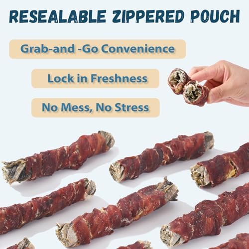 Pawmate Dog Treats Duck Wrapped Cod Skin Sticks Chew Snacks 10.6 oz