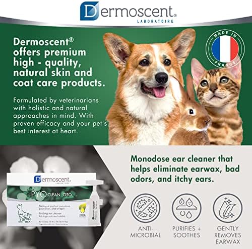 Dermoscent Pyoclean OTO Dog Ear Cleaner - Drops to Stop Head Shaking, Itchy & Waxy Ears - Non-Toxic - Ear Cleaning Solution for Dogs