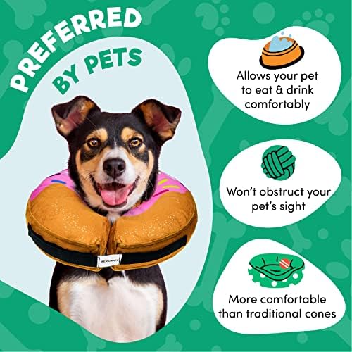 BENCMATE Inflatable Dog Cone Collar Alternative After Surgery Large