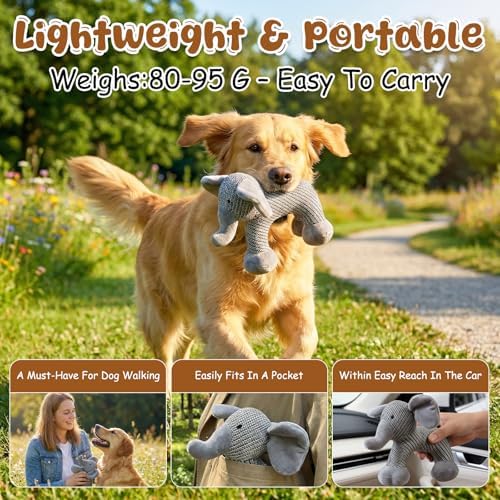 Dog Toys for Aggressive Chewers–Durable Linen Squeaky Toys with Built-in Squeaker, Tough Indestructible Plush Stuffed Animals for Small Medium Dogs, Animal Design to Relieve Boredom & Anxiety(Monkey)