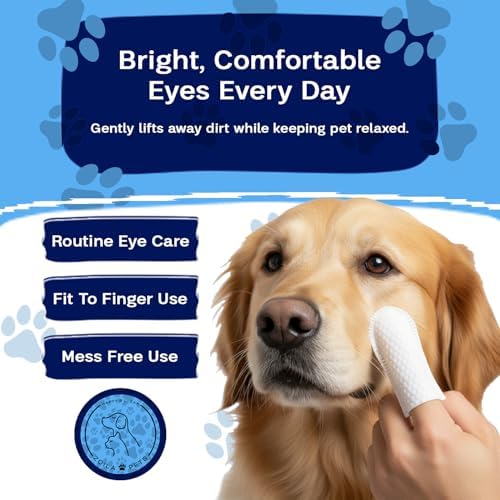 Dog Eye Wipes for Tear Stains Discharge & Crust Coconut, 50 Ct