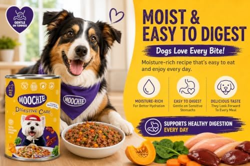 MOOCHIE Digestive Care Wet Dog Food for Small Breeds, Chicken & Beef