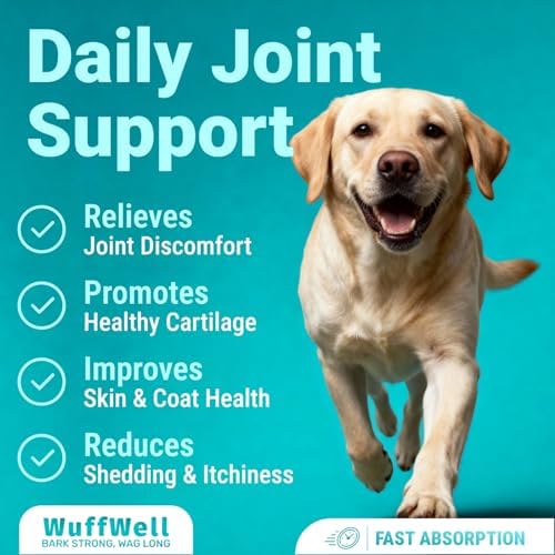 WuffWell Liquid Joint Support for Dogs, USA Made - Liquid Collagen
