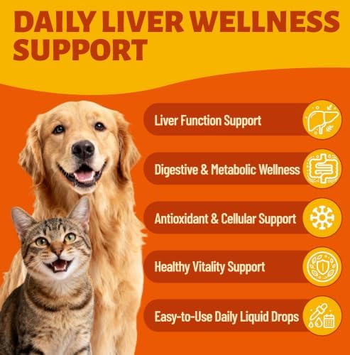 Liquid Milk Thistle for Dogs & Cats, Liver Support for Pets 2 oz