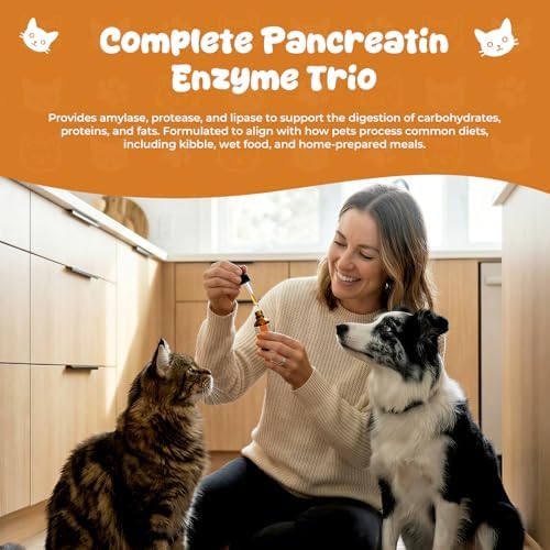 Pancreatic Enzymes for Dogs Drops, EPI Digestive Support with Pancreatin
