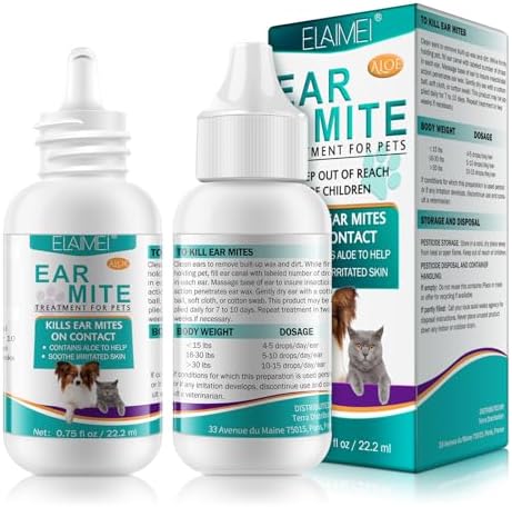 Ear Mite Treatment for Dogs, Dog Ear Infection Treatment, Ear Mite Treatment for Dog Yeast Infection, Alleviation Suffering from Ear Mites & Itching and Odours Stinky Stuff for Dogs Ears
