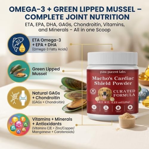Paw Parent Cardiac Shield Powder,Macho Secret Powder-4.23oz