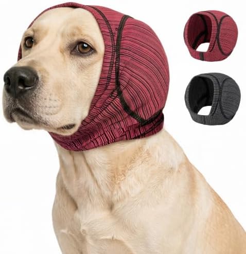 Dog Ear Muffs, No Shake Dog Ear Wrap Quiet Ear Protector Dog Calming Hoodie