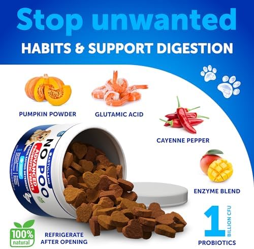 No Poo Chews for Dogs - 120 Bites - Poop Eating Deterrent for Dogs, Puppies