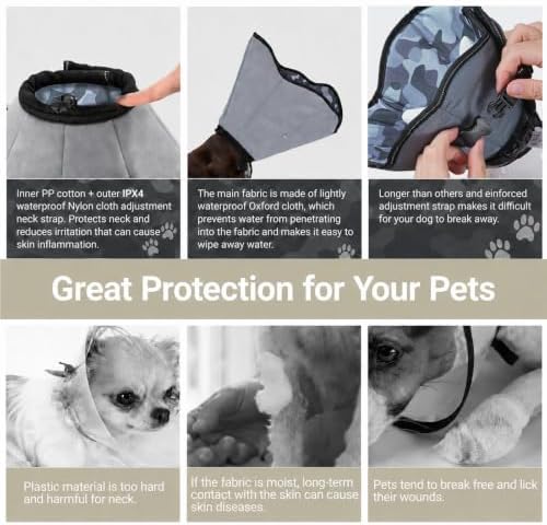 Soft Dog Cone Collar for Large Dogs After Surgery Adjustable
