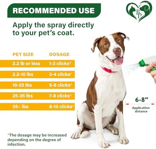 Natural Flea and Tick Home Spray for Dogs, Cats & Ferret - Mosquito, Bug Repellent & Carpet Flea Killer - Pet Pest Control & House Flea Treatment Indoor - Organic Prevention for Safe