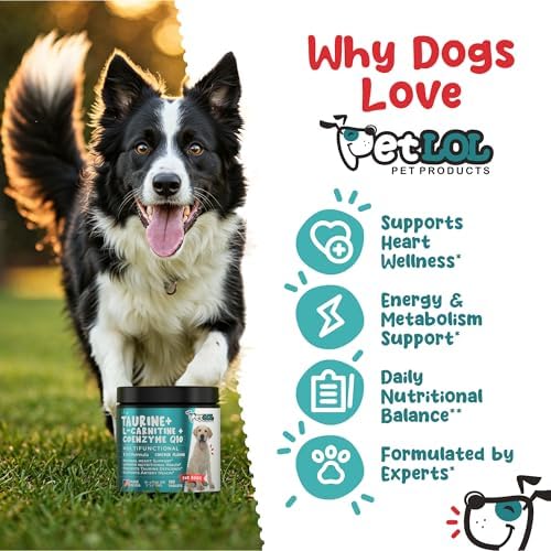 Taurine for Dogs 500 mg, L-Carnitine & CoQ10