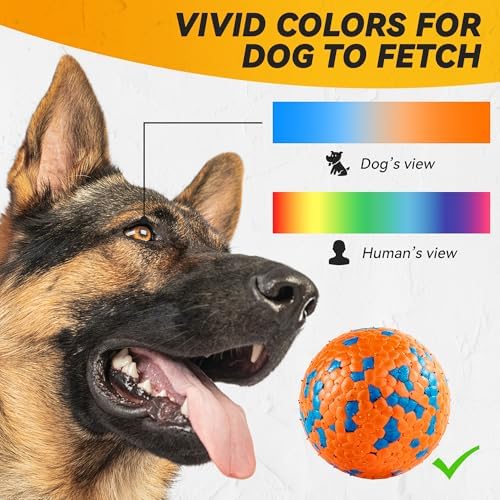 FUSOTO 2Pcs Dog Balls, Tennis Balls for Dog, Orange